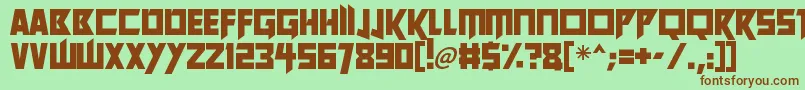 Future Worlds Font – Brown Fonts on Green Background