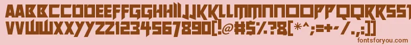 Future Worlds Font – Brown Fonts on Pink Background