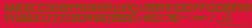 Future Worlds Font – Brown Fonts on Red Background