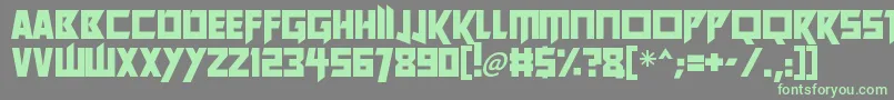 Future Worlds Font – Green Fonts on Gray Background