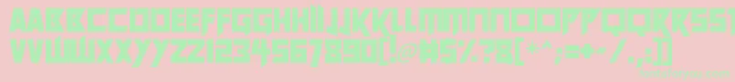 Future Worlds Font – Green Fonts on Pink Background