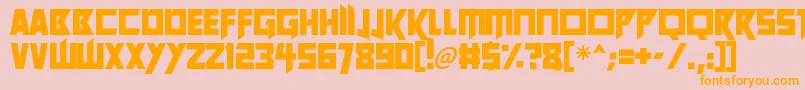 Future Worlds Font – Orange Fonts on Pink Background