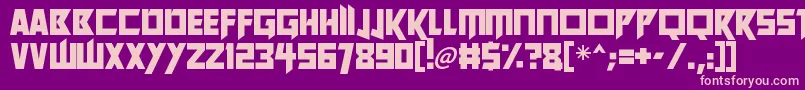 Future Worlds Font – Pink Fonts on Purple Background