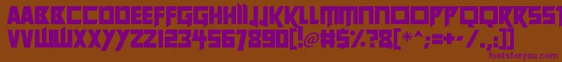 Future Worlds Font – Purple Fonts on Brown Background
