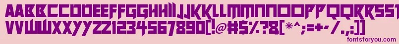 Future Worlds Font – Purple Fonts on Pink Background