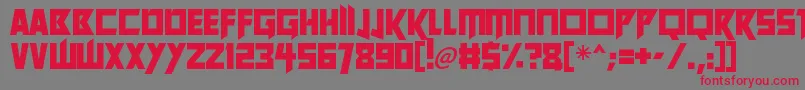 Future Worlds Font – Red Fonts on Gray Background