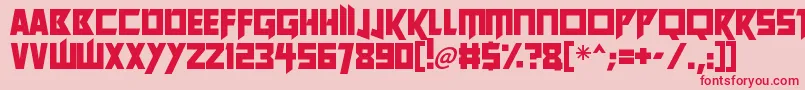 Future Worlds Font – Red Fonts on Pink Background
