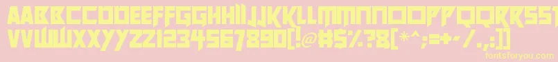 Future Worlds Font – Yellow Fonts on Pink Background