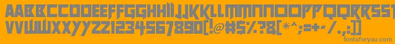 Future Worlds Font – Gray Fonts on Orange Background