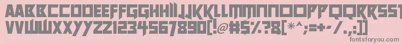Future Worlds Font – Gray Fonts on Pink Background
