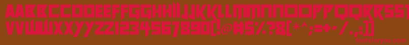 Future Worlds Font – Red Fonts on Brown Background