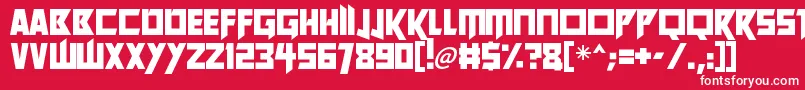 Future Worlds Font – White Fonts on Red Background
