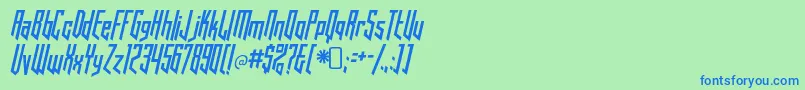 Więcej informacji o czcionce HookeduponeohoneRegular Czcionka HookeduponeohoneRegular – niebieskie czcionki na zielonym tle