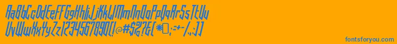 HookeduponeohoneRegular Font – Blue Fonts on Orange Background