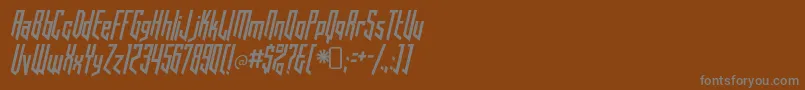 フォントHookeduponeohoneRegular – 茶色の背景に灰色の文字