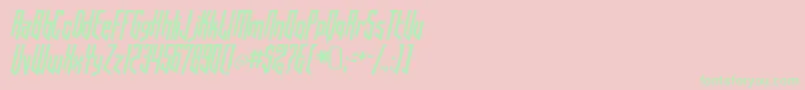 HookeduponeohoneRegular Font – Green Fonts on Pink Background