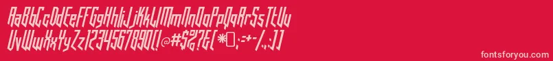 HookeduponeohoneRegular Font – Pink Fonts on Red Background