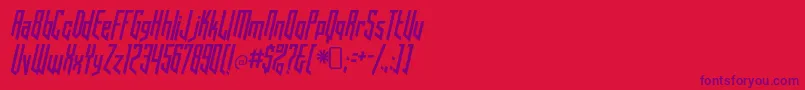 HookeduponeohoneRegular Font – Purple Fonts on Red Background