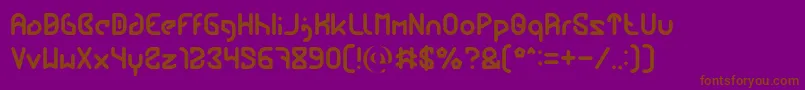 Future Font – Brown Fonts on Purple Background