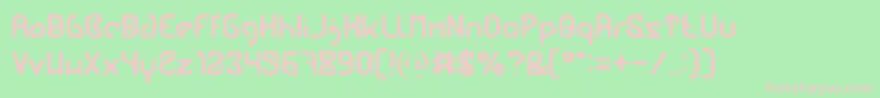 Future Font – Pink Fonts on Green Background