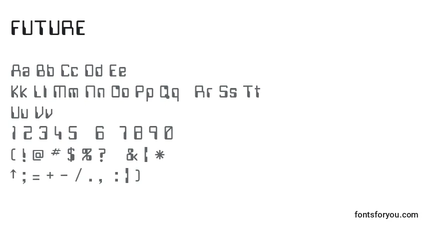 Шрифт FUTURE (127491) – алфавит, цифры, специальные символы