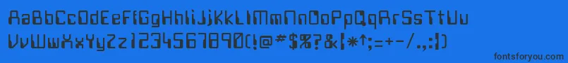 FUTURE-Schriftart – Schwarze Schriften auf blauem Hintergrund