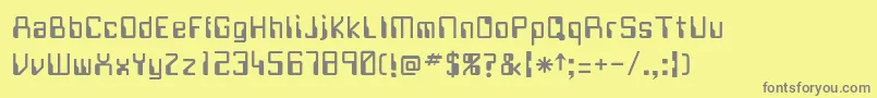 FUTURE-Schriftart – Graue Schriften auf gelbem Hintergrund