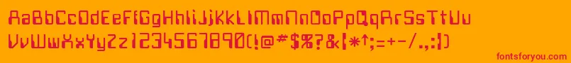FUTURE Font – Red Fonts on Orange Background