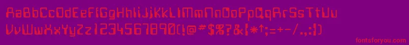 フォントFUTURE – 紫の背景に赤い文字