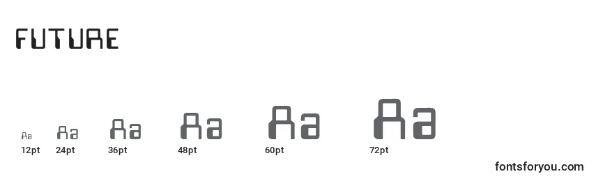 Größen der Schriftart FUTURE (127491)