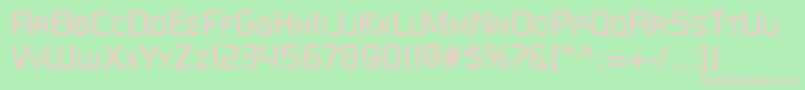 Futured-fontti – vaaleanpunaiset fontit vihreällä taustalla