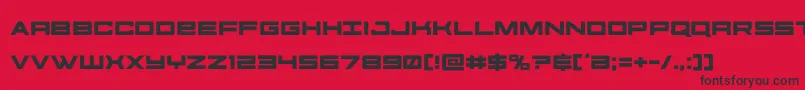 futureforces Font – Black Fonts on Red Background