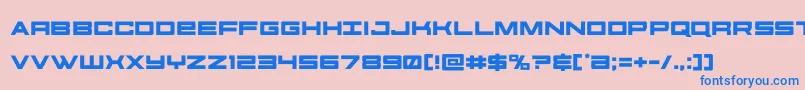 futureforces Font – Blue Fonts on Pink Background