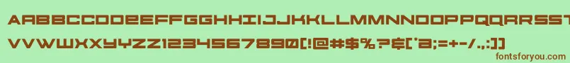 futureforces Font – Brown Fonts on Green Background
