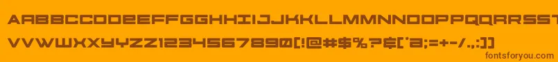 futureforces-fontti – ruskeat fontit oranssilla taustalla
