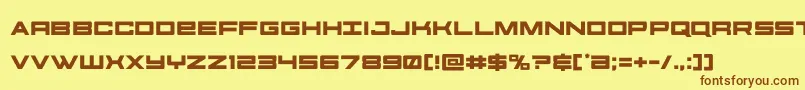 futureforces Font – Brown Fonts on Yellow Background