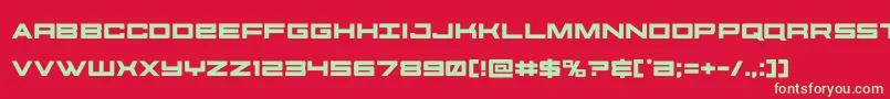 futureforces Font – Green Fonts on Red Background