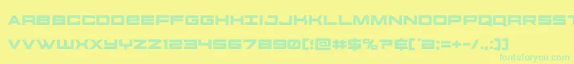 futureforces Font – Green Fonts on Yellow Background
