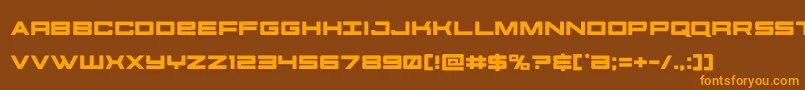 futureforces Font – Orange Fonts on Brown Background