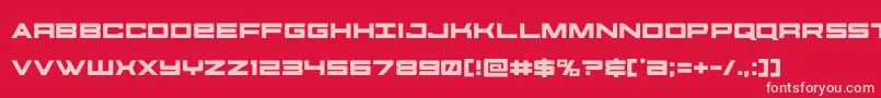 futureforces-Schriftart – Rosa Schriften auf rotem Hintergrund