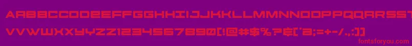 futureforces-fontti – punaiset fontit violetilla taustalla