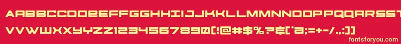 futureforces Font – Yellow Fonts on Red Background