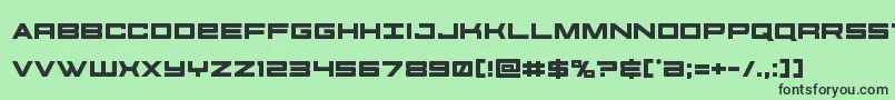 futureforces Font – Black Fonts on Green Background