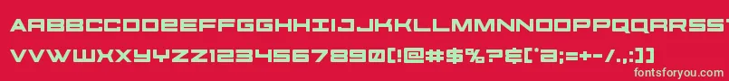 futureforces Font – Green Fonts on Red Background