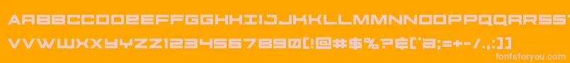 futureforces Font – Pink Fonts on Orange Background