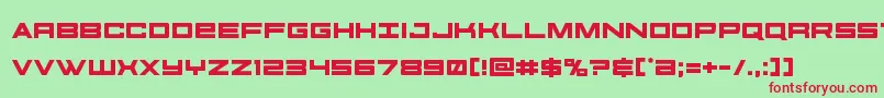 futureforces Font – Red Fonts on Green Background