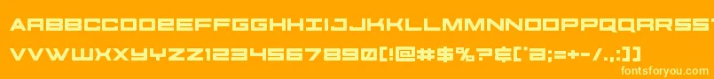 futureforces Font – Yellow Fonts on Orange Background