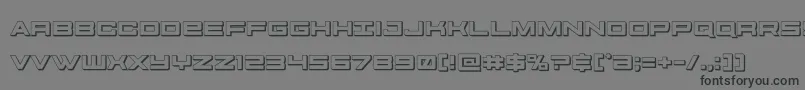 futureforces3d Font – Black Fonts on Gray Background