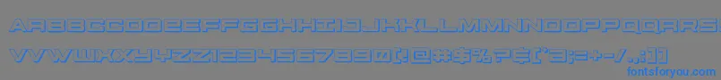 futureforces3d Font – Blue Fonts on Gray Background