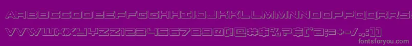 futureforces3d Font – Gray Fonts on Purple Background